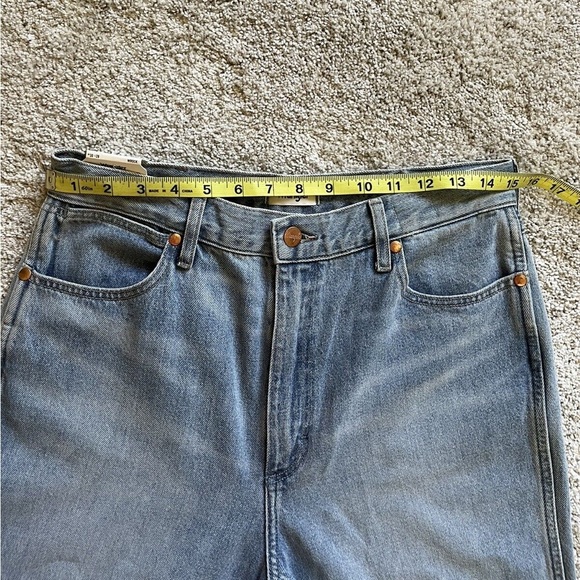 NWT Wrangler Jeans Womens 30x28 Blue Denim WRock 672 High Rise Kick Flare - Picture 9 of 14